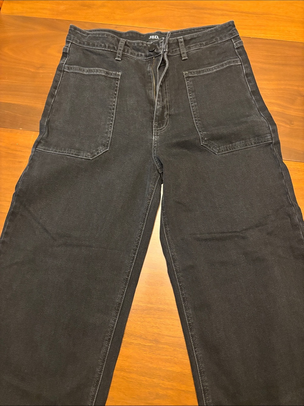 JBD Black Wide-Leg Women's Jeans - High-Rise Flare